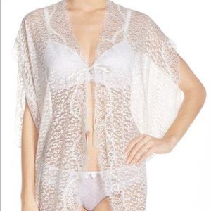 Bridal Betsey Johnson Lace Robe - Pearl